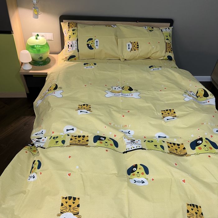 Комплект постільної білизни з кошенятками та цуциками Nicolas